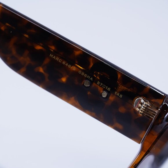 Marc Jacobs MARC 646/S 0086 HA Sunglasses Dark Havana Square Frame, Brown Lenses - Picture 5 of 10
